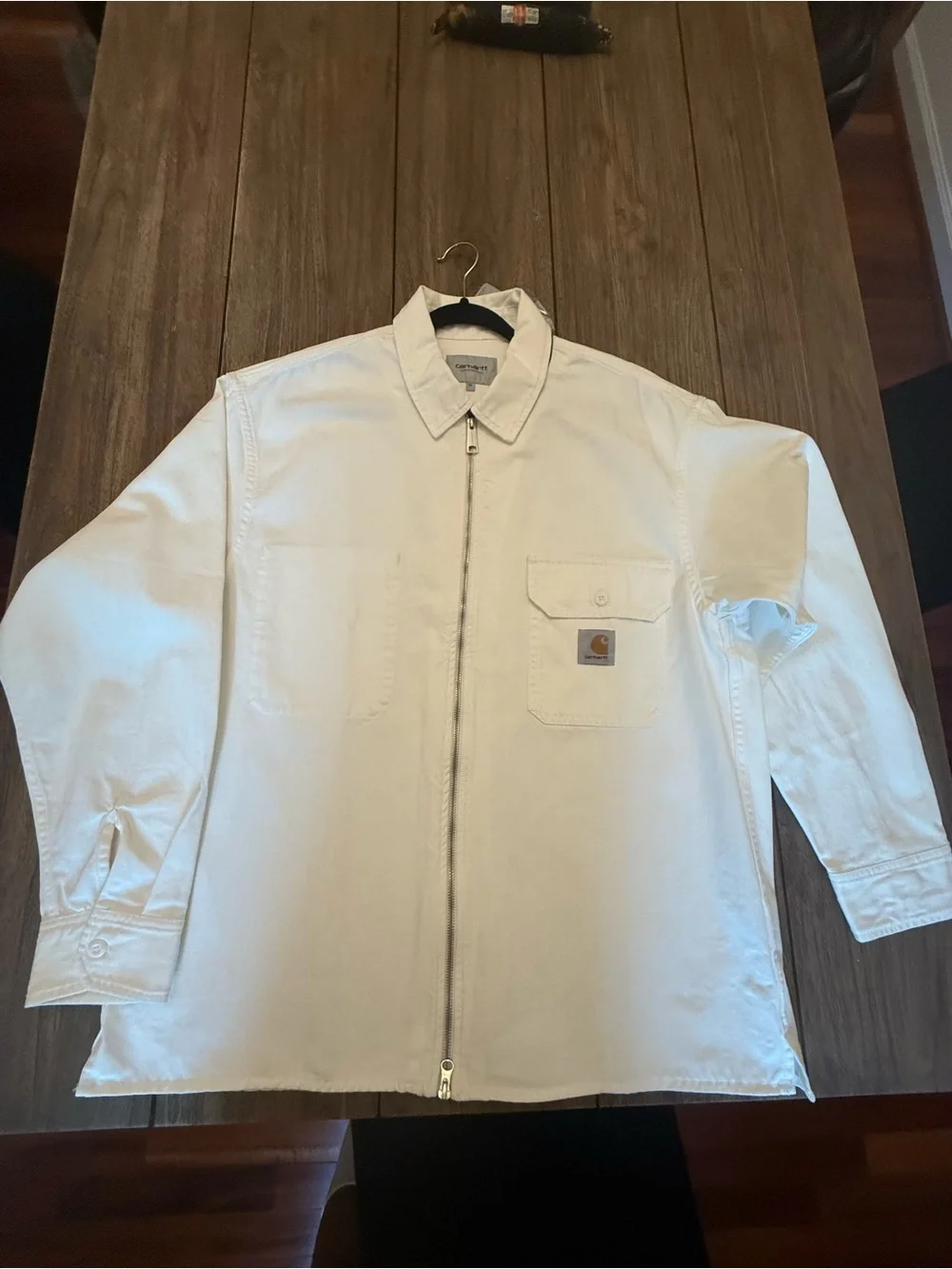 Carhartt WIP Rainer Shirt Jac Off-White Rinsed